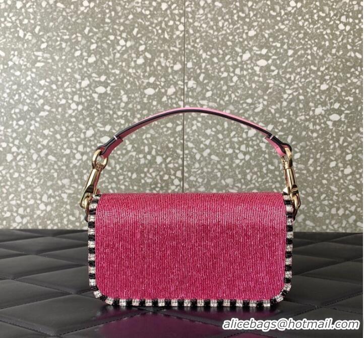 Top Quality VALENTINO V-logo MINI LOCO bag beads 5032B Pink