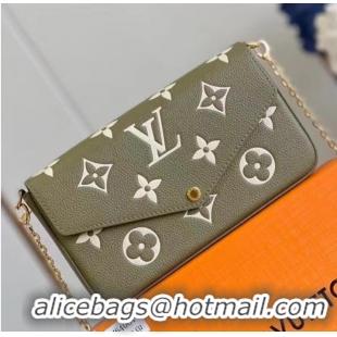 Super Quality Louis Vuitton Monogram Empreinte Felicie Pochette M82480 Green