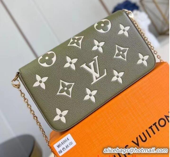 Super Quality Louis Vuitton Monogram Empreinte Felicie Pochette M82480 Green