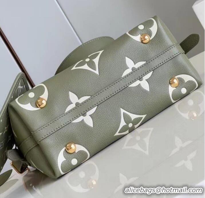 Famous Brand Louis Vuitton Monogram Empreinte CarryAll PM M46672 Light Khaki