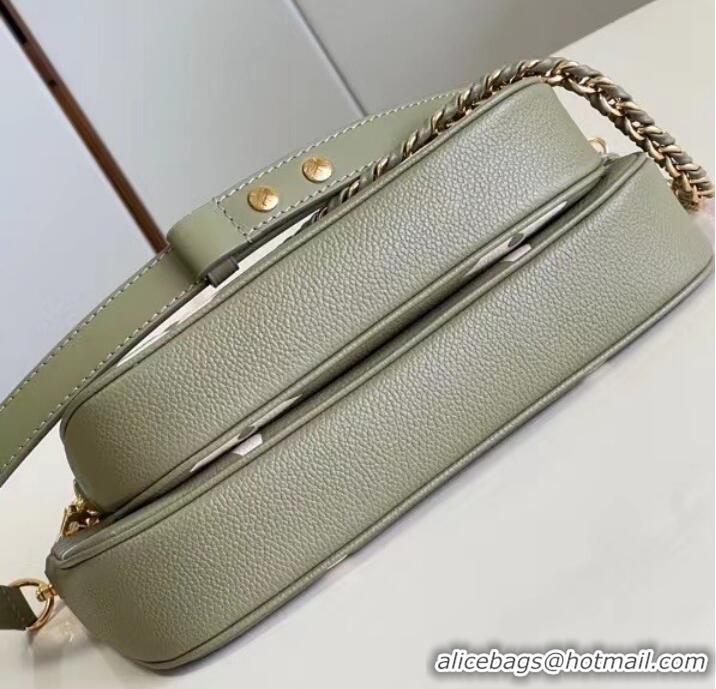 New Fashion Louis Vuitton Monogram Empreinte Multi Pochette Accessoires M22670 Light Khaki