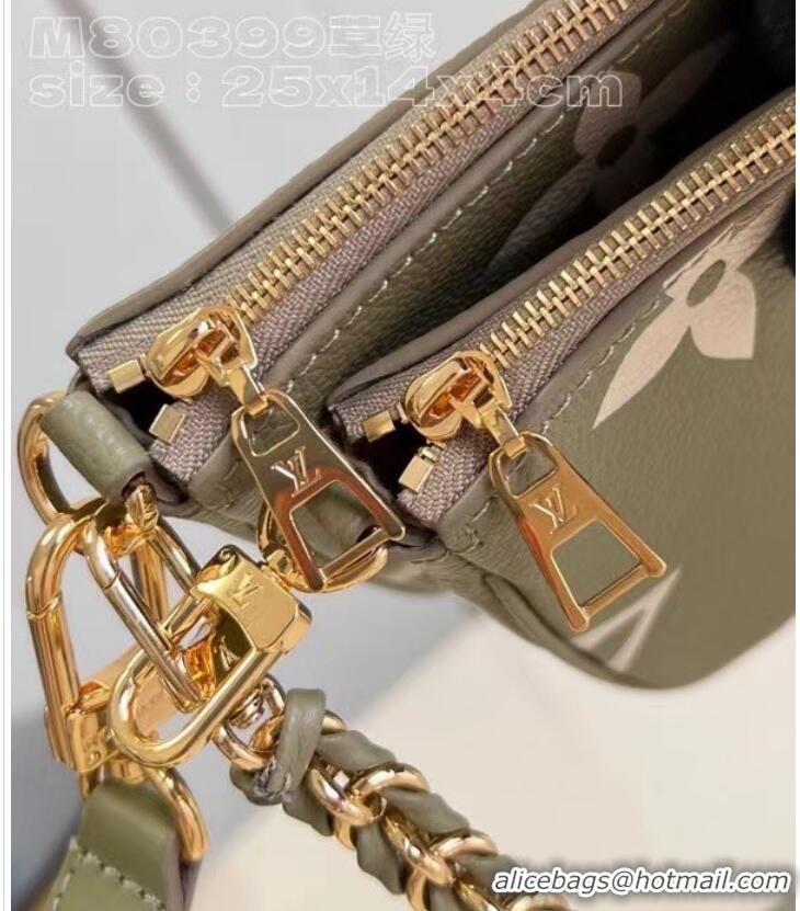 New Fashion Louis Vuitton Monogram Empreinte Multi Pochette Accessoires M22670 Light Khaki