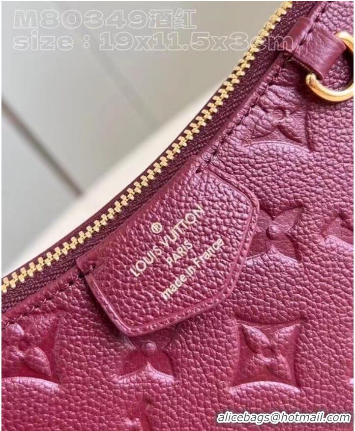 Famous Brand Louis Vuitton Monogram Empreinte Easy Pouch M82446 Wine Red