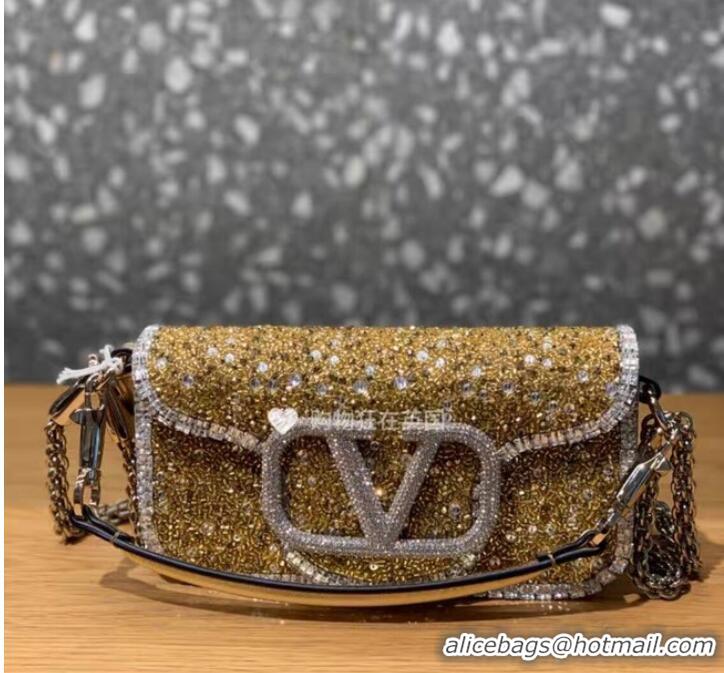 Super Quality VALENTINO V-logo MINI LOCO bag 5032C gold