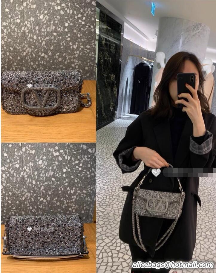 Big Discount VALENTINO V-logo MINI LOCO bag 5032C Silver