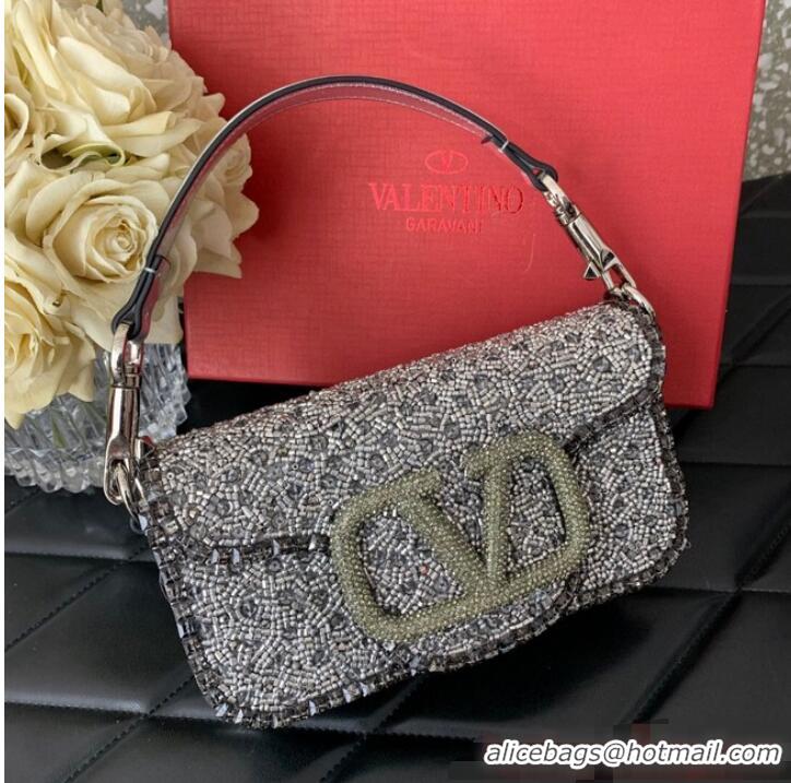 Big Discount VALENTINO V-logo MINI LOCO bag 5032C Silver