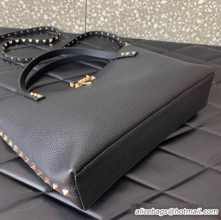 Top Quality Promotional VALENTINO grain calfskin leather bag 0044 black