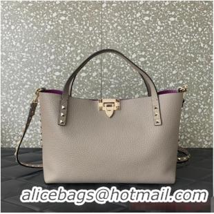 Top Quality Cheap VALENTINO grain calfskin leather bag 0044 Gray