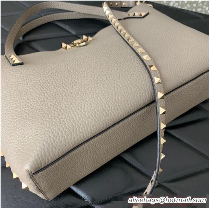 Top Quality Cheap VALENTINO grain calfskin leather bag 0044 Gray