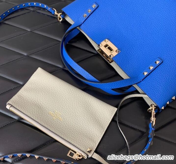 Reasonable Price VALENTINO grain calfskin leather bag 0044 blue