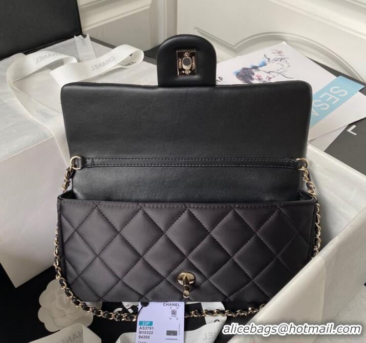 Well Crafted Chanel MINI FLAP BAG AS3791 Black