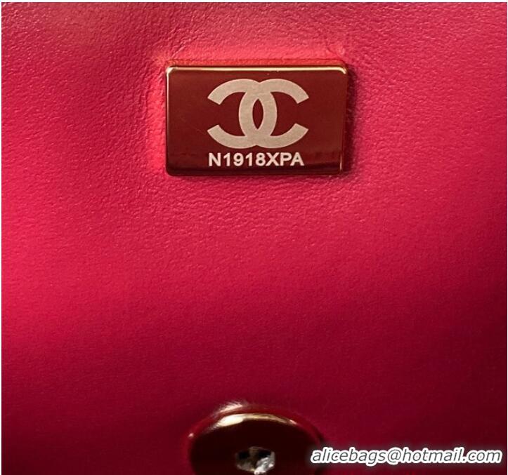 Famous Brand Chanel MINI FLAP BAG AS3791 Red