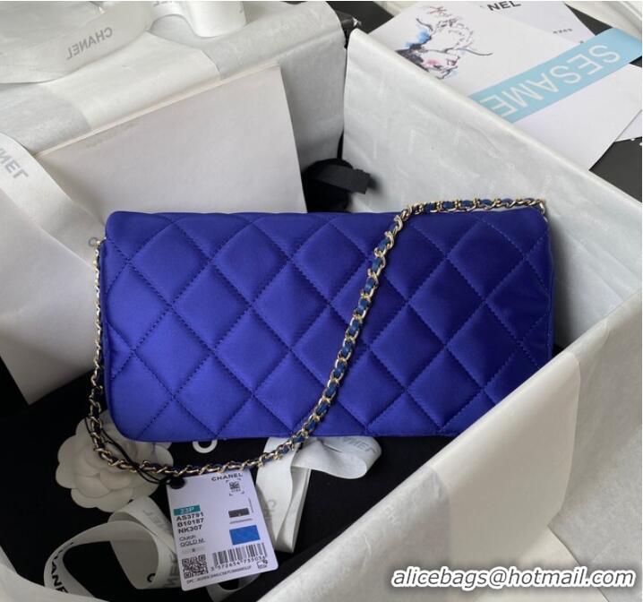 Unique Discount Chanel MINI FLAP BAG AS3791 Blue