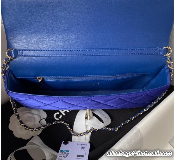 Unique Discount Chanel MINI FLAP BAG AS3791 Blue