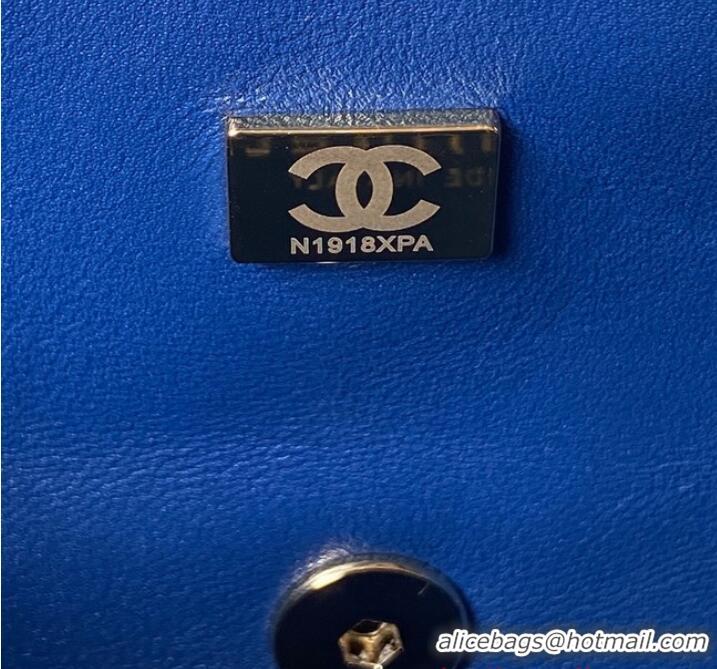 Unique Discount Chanel MINI FLAP BAG AS3791 Blue