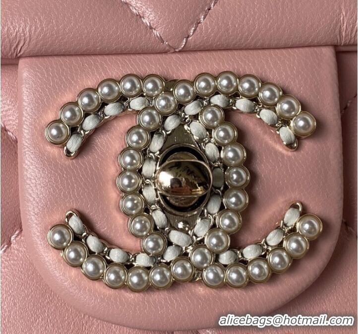 Well Crafted Chanel MINI FLAP BAG AS3791 light pink