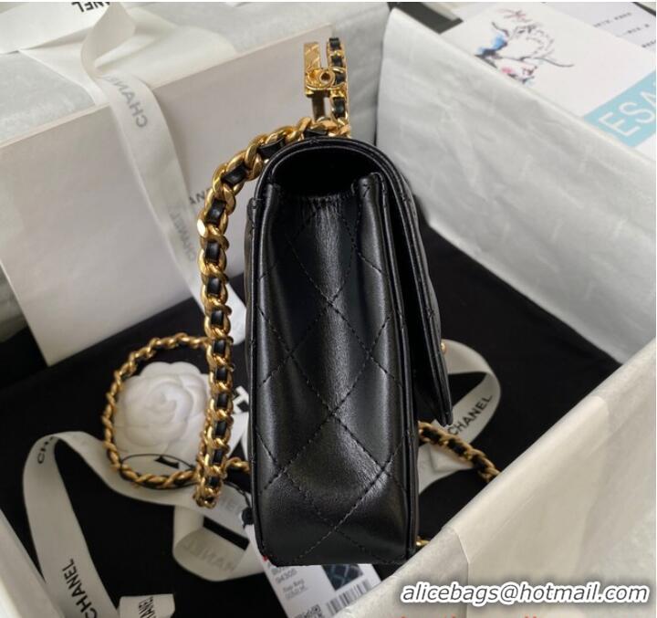 Buy Promotional Chanel SMALL FLAP BAG WITH TOP HANDLE AS4307 Black