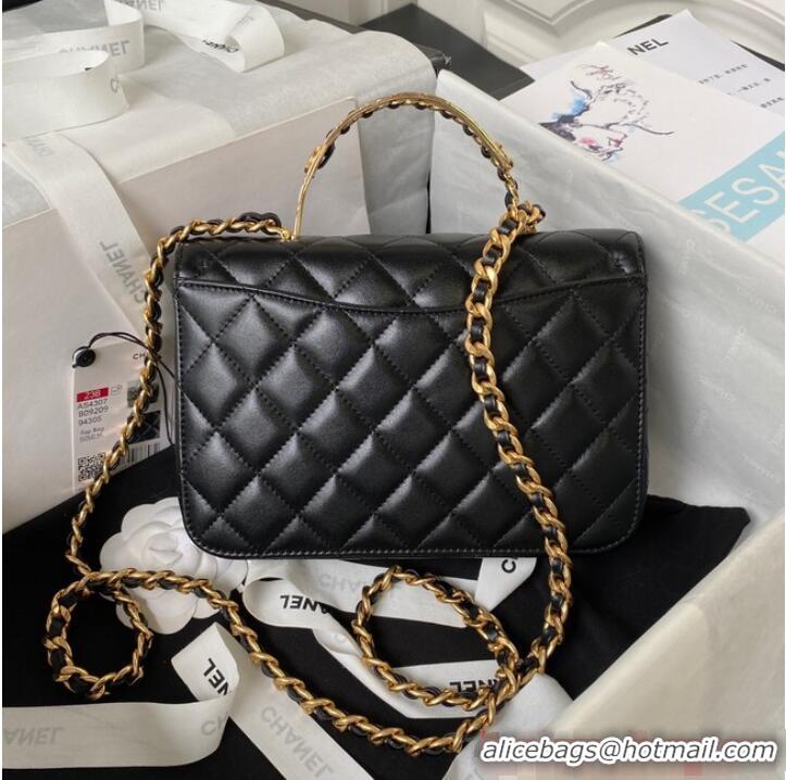 Buy Promotional Chanel SMALL FLAP BAG WITH TOP HANDLE AS4307 Black