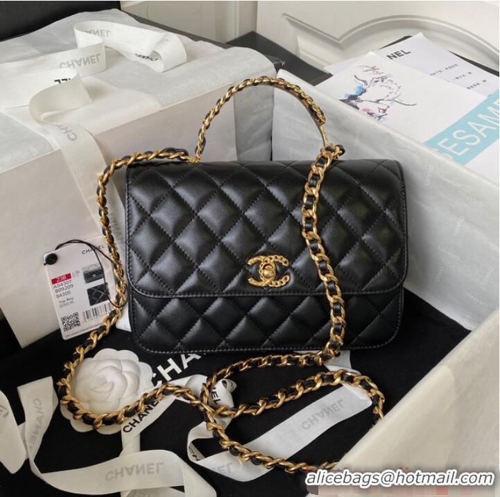 Buy Promotional Chanel SMALL FLAP BAG WITH TOP HANDLE AS4307 Black