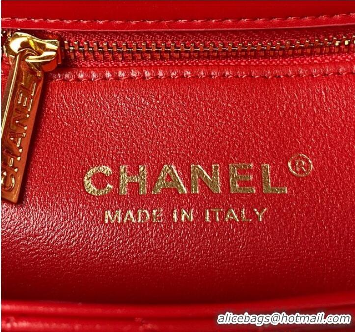 Unique Grade Chanel SMALL FLAP BAG WITH TOP HANDLE AS4307 Red