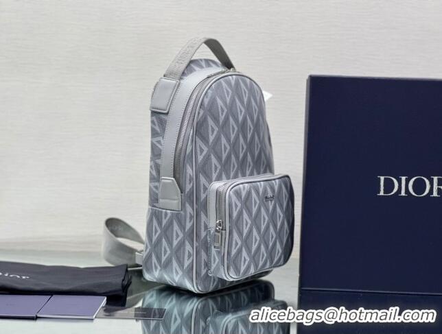 Promotional Dior Mini Rider Sling Bag in CD Diamond Canvas H10E Gray for Men