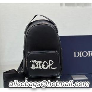 Buy Discount Dior Mini Rider Sling Bag in Grainy Calfskin CD3060 Black For Men