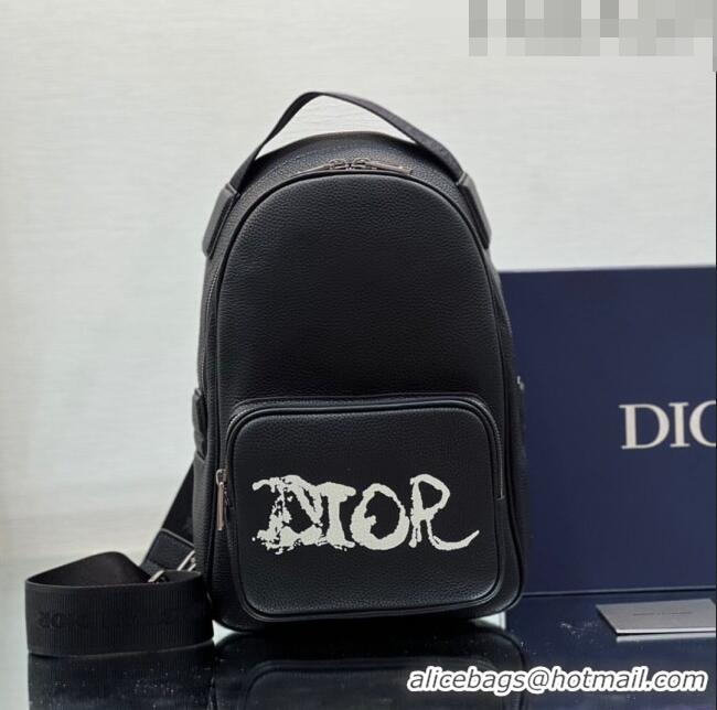 Buy Discount Dior Mini Rider Sling Bag in Grainy Calfskin CD3060 Black For Men