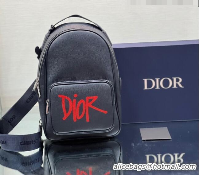 Unique Grade Dior Mini Rider Sling Bag in Grainy Calfskin CD3060 Blue For Men