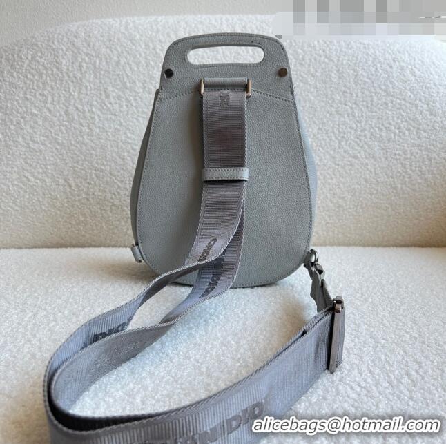 Top Quality Dior Men's Gallop Sling Bag in Grainy Calfskin CD9063 Grey