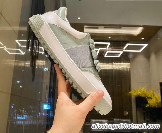 Popular Style Roger Vivier Very Vivier Rubber Buckle Sneakers in Leather White/Grey 904090