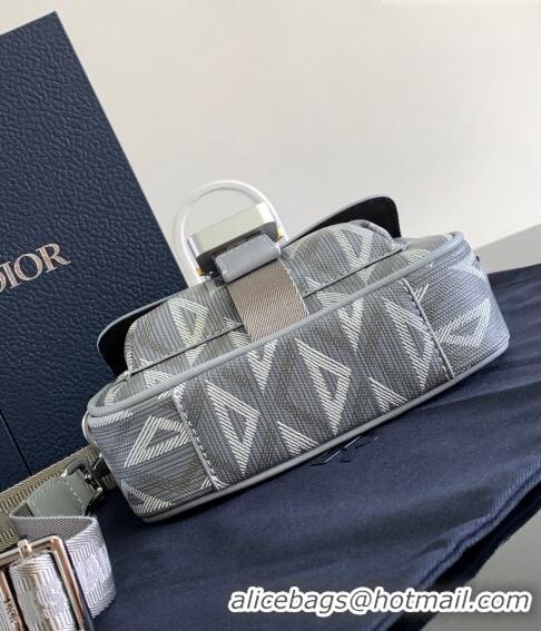 Super Quality Dior Men's Mini Hit The Road Bag with Strap in CD Diamond Canvas CD4058 Grey 2023