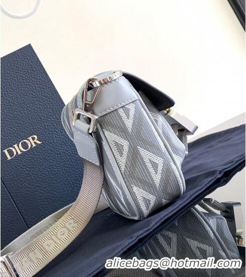 Super Quality Dior Men's Mini Hit The Road Bag with Strap in CD Diamond Canvas CD4058 Grey 2023