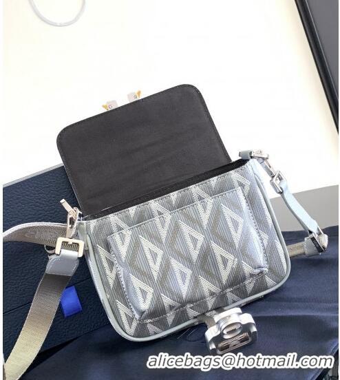 Super Quality Dior Men's Mini Hit The Road Bag with Strap in CD Diamond Canvas CD4058 Grey 2023