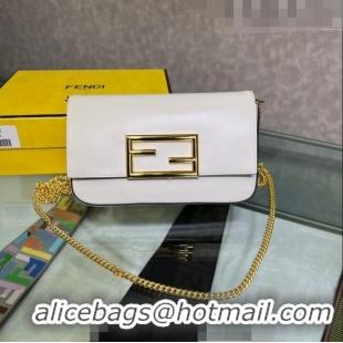 Super Quality Fendi Leather Wallet on Chain with Pouch/Mini Bag F022 White 2023