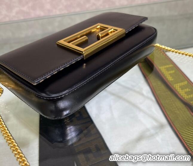 Super Quality Fendi Leather Wallet on Chain with Pouch/Mini Bag F022 Black 2023