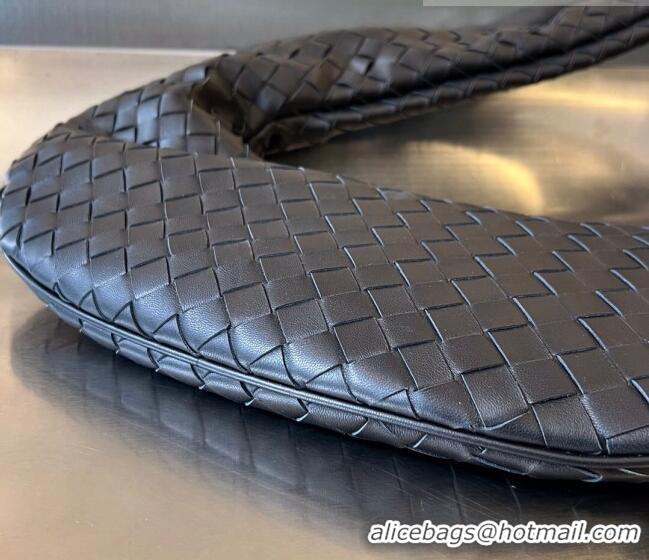 Super Quality Bottega Veneta Buddy Hobo Crossbody Bag in Intrecciato Leather BV4123 Black 2023