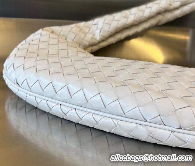 Unique Grade Bottega Veneta Buddy Hobo Crossbody Bag in Intrecciato Leather BV4123 White 2023