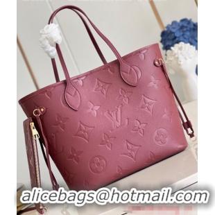 Affordable Price Louis Vuitton Neverfull MM M46599 Wine Red