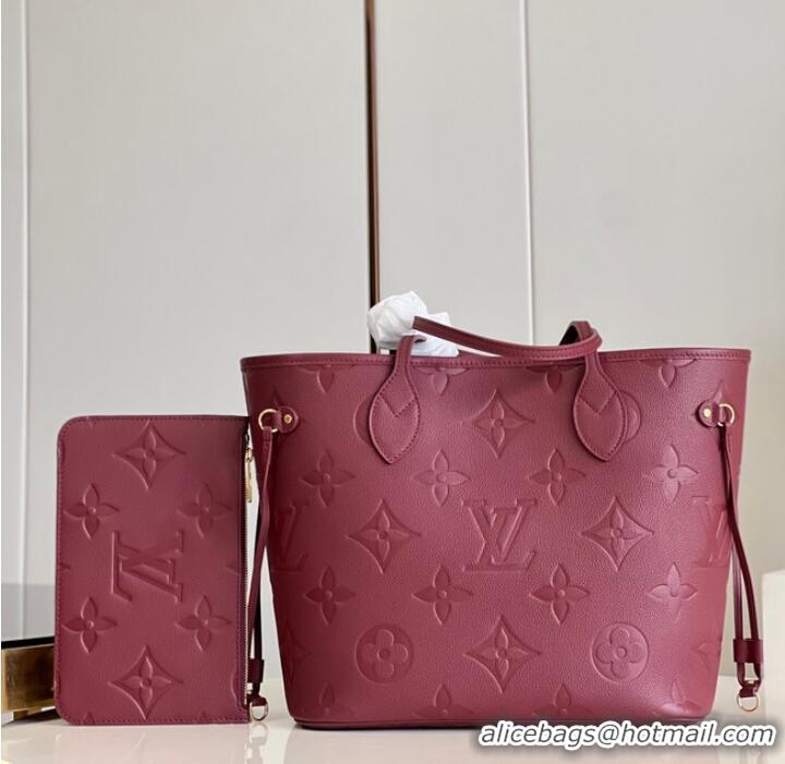 Affordable Price Louis Vuitton Neverfull MM M46599 Wine Red