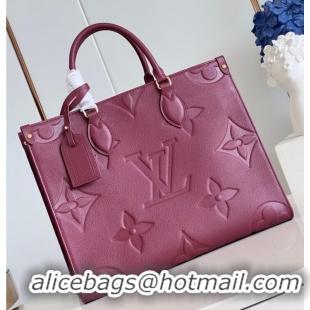 Top Quality Louis Vuitton Monogram Empreinte OnTheGo MM M46601 Wine Red