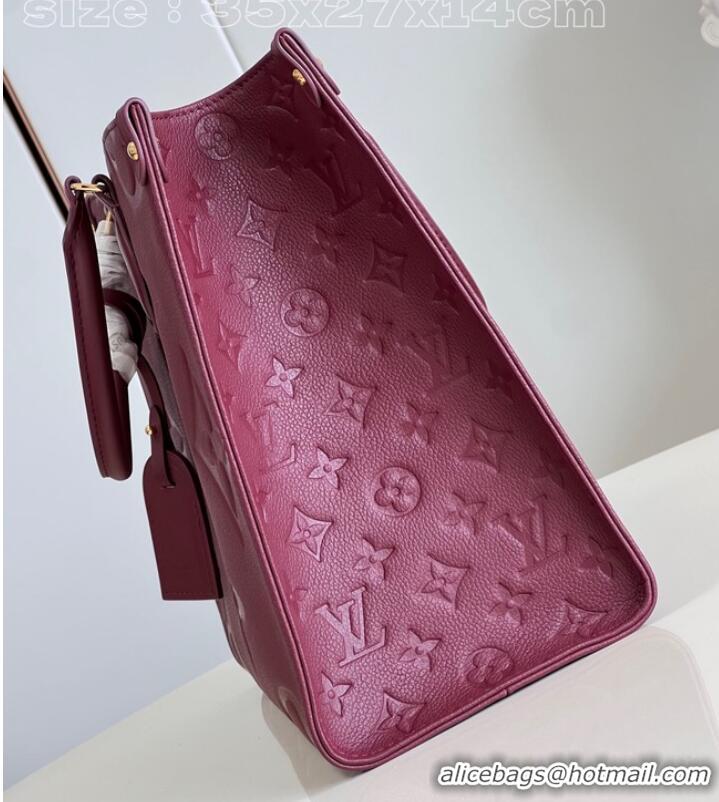 Top Quality Louis Vuitton Monogram Empreinte OnTheGo MM M46601 Wine Red