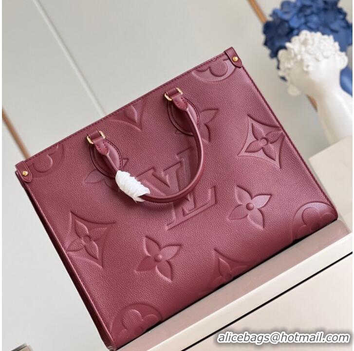 Top Quality Louis Vuitton Monogram Empreinte OnTheGo MM M46601 Wine Red