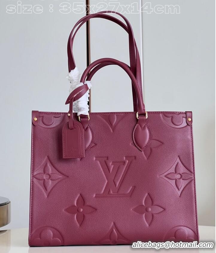 Top Quality Louis Vuitton Monogram Empreinte OnTheGo MM M46601 Wine Red