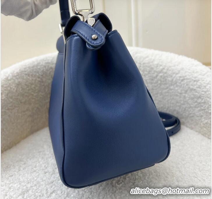 Unique Grade Fendi Mini Peekaboo Bag in Calfskin and SHW F058A Blue