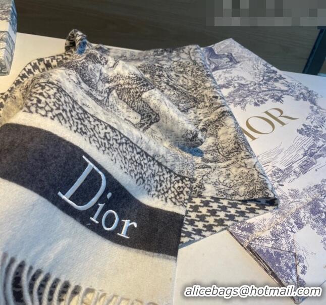 Famous Brand Dior Cashmere Long Scarf 30x180cm DR09191 Dark Blue 2023