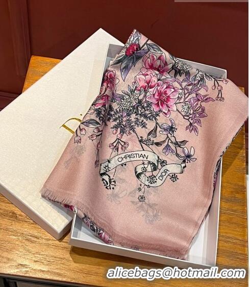 Inexpensive Dior Flora Long Scarf 100x200cm DR09191 Pink 2023