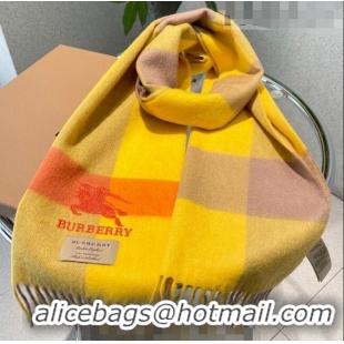 Reasonable Price Burberry Cashmere Long Scarf 32x180cm BR09132 Yellow 2023