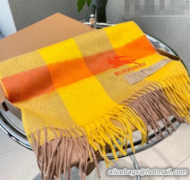 Reasonable Price Burberry Cashmere Long Scarf 32x180cm BR09132 Yellow 2023