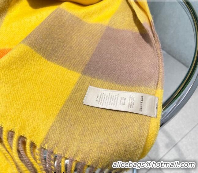 Reasonable Price Burberry Cashmere Long Scarf 32x180cm BR09132 Yellow 2023