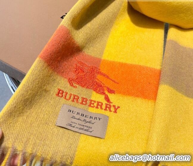 Reasonable Price Burberry Cashmere Long Scarf 32x180cm BR09132 Yellow 2023